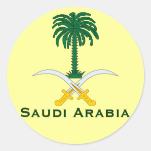 Sticker Rond Circulaire Sticker* de l'Arabie Saoudite