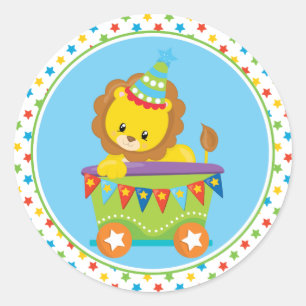 Sticker Rond Circus   Lion