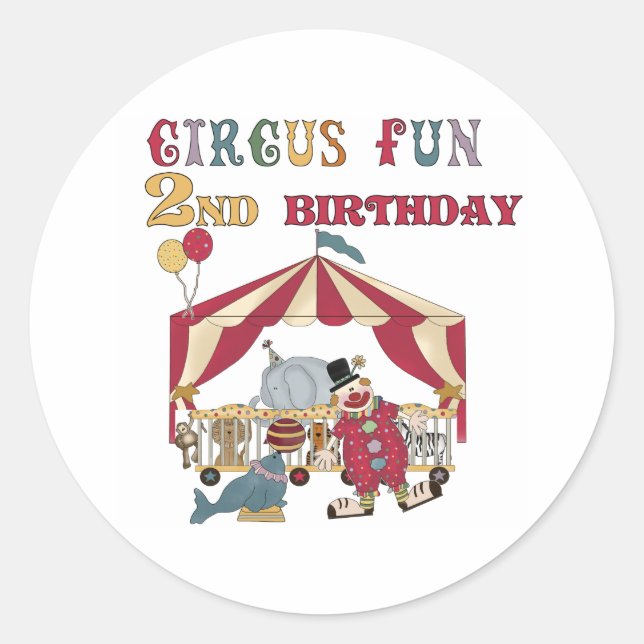Sticker Rond Cirque 2e anniversaire (Devant)