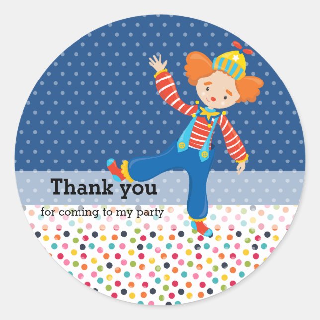 Sticker Rond Cirque * choisir la couleur arrière - plan (Devant)