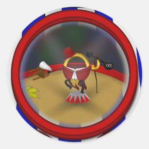 Sticker Rond Cirque de 3 anneaux - chef de piste