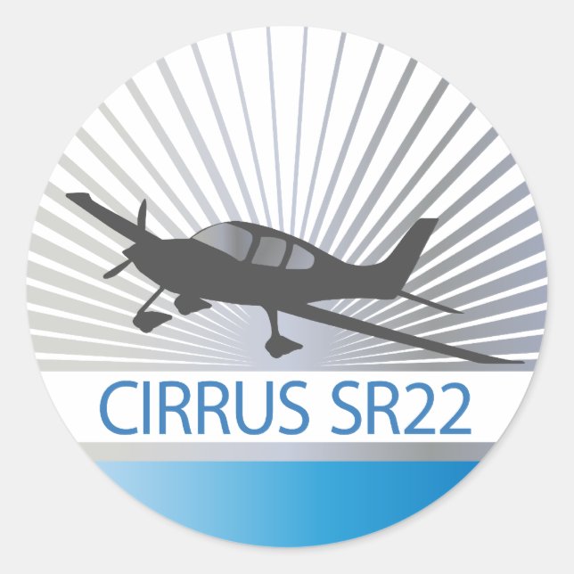 Sticker Rond Cirrus SR22 (Devant)