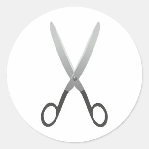 Sticker Rond Ciseaux