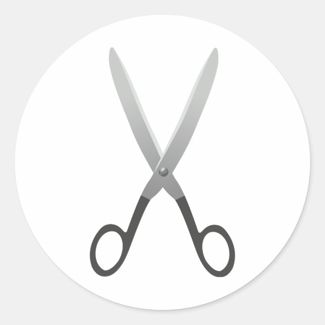 Sticker Rond Ciseaux (Devant)