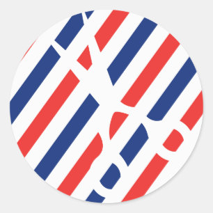 Sticker Rond Ciseaux en barbier