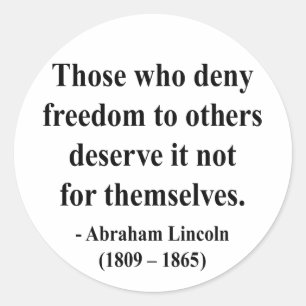Sticker Rond Citation 3a de Abraham Lincoln