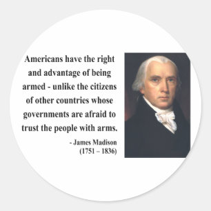 Sticker Rond Citation 4b de James Madison