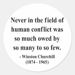 Sticker Rond Citation 8a de Winston Churchill