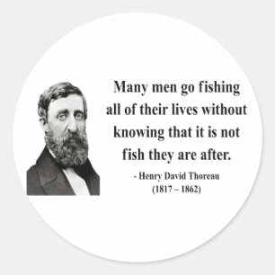 Sticker Rond Citation 8b de Thoreau