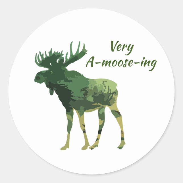 Sticker Rond Citation amusante Trouvez cette orignal (Devant)