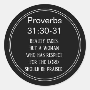 Sticker Rond Citation biblique Écriture verse proverbes confére