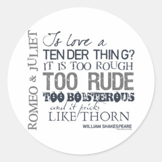 Sticker Rond Citation d'amour Romeo & Juliet