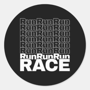 Sticker Rond Citation de course en cours de course motivationne