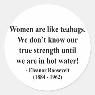 Sticker Rond Citation de Eleanor Roosevelt 6a