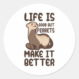 Sticker Rond Citation de furets
