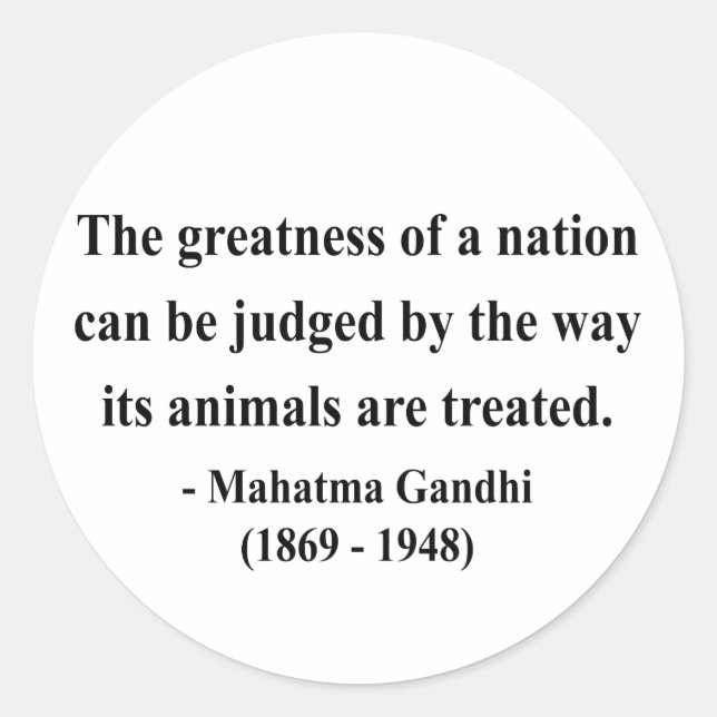Sticker Rond Citation de Gandhi 2a (Devant)