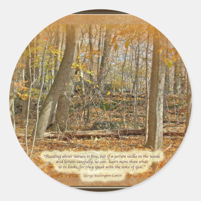 Sticker Rond Citation de George Washington Carver (Devant)