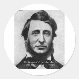 Sticker Rond Citation de Henry David Thoreau