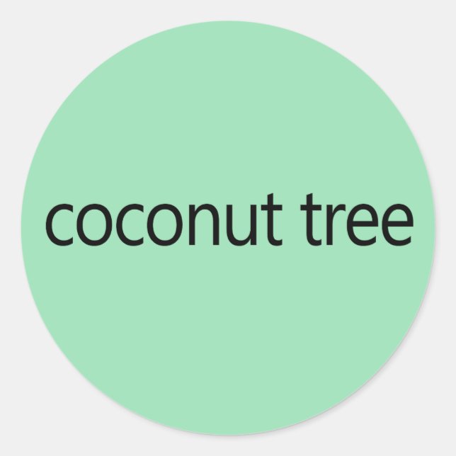 Sticker Rond Citation de Kamala Harris 2024 sur l'arbre à coco (Devant)
