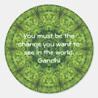 Sticker Rond Citation De La Sagesse De Gandhi