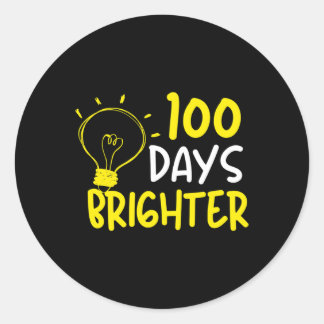 Sticker Rond Citation de l'enseignant amusant 100 jours droits