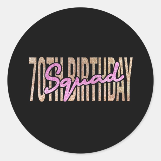 Sticker Rond Citation de l'équipe du 70e anniversaire (Devant)