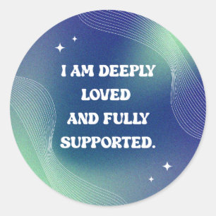 Sticker Rond Citation de motivation et d'amour de soi, Inspiran