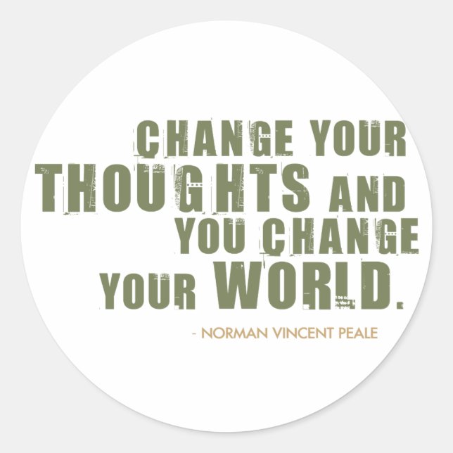 Sticker Rond Citation de Norman Vincent Peale (Devant)