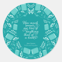 Citation de réservation turquoise Floral Jane Aust