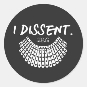 Sticker Rond Citation de vote de Collar RBG