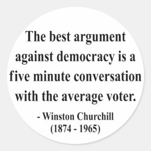 Sticker Rond Citation de Winston Churchill 10a