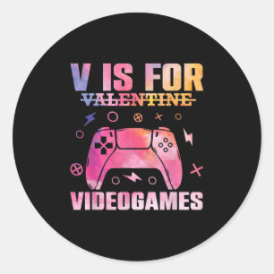 Sticker Rond Citation du joueur de jeu vidéo Gamer Pun Graphic 