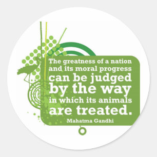Sticker Rond Citation du Mahatma Gandhi