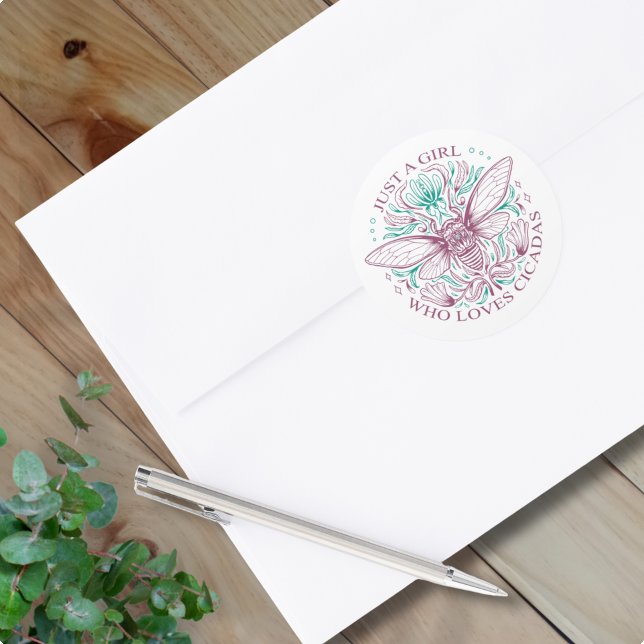 Sticker Rond Citation Élégante d'insectes du Canada pour les fi (See the collection for other matching items)