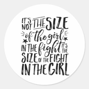 Sticker Rond Citation Inspirationnelle pour un puissant brave F