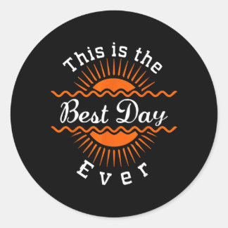 Sticker Rond Citation Joyeux Anniversaire Amoureux du Soleil