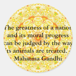 Sticker Rond citation - Mahatma Gandhi