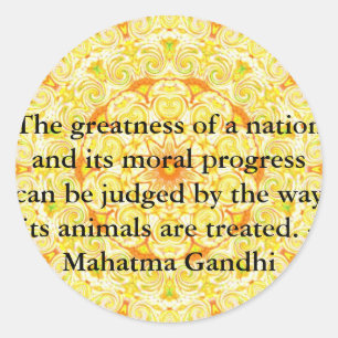 Sticker Rond citation - Mahatma Gandhi