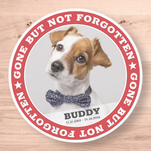 Sticker Rond Citation Memorial Modern Pet Photo Sympathie