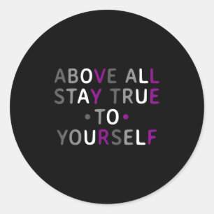 Sticker Rond Citation Motivationnelle Aual Pride Graphique Avec