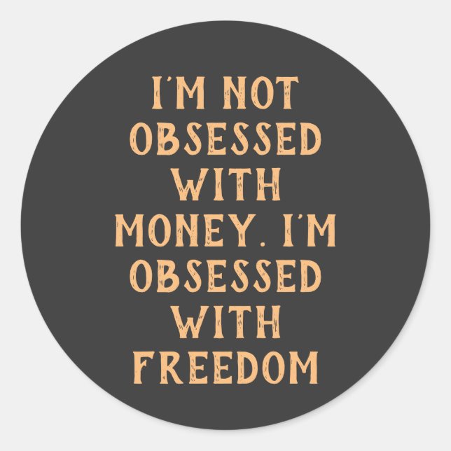 Sticker Rond Citation motivationnelle avec du texte beige sur T (Devant)