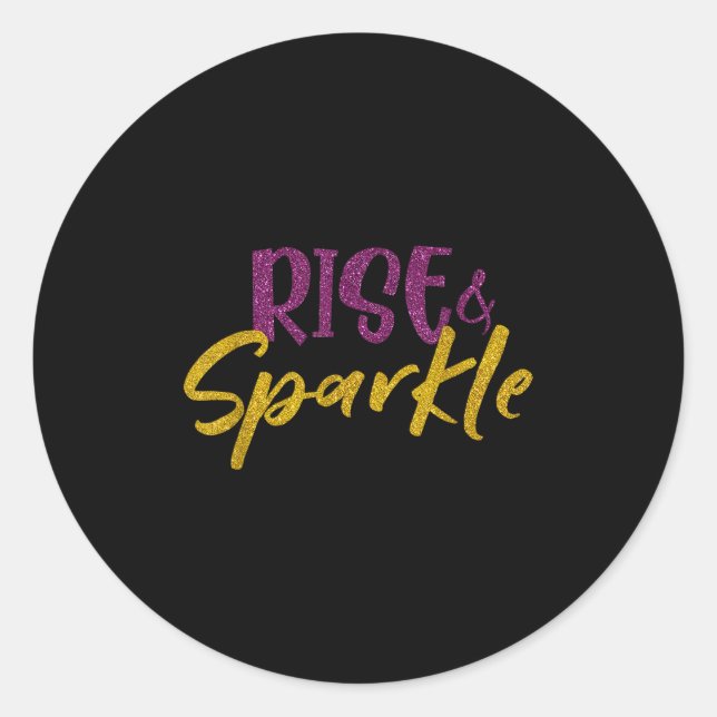 Sticker Rond Citation Motivationnelle Chemise Montée Et Parties (Devant)