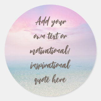 Sticker Rond Citation Motivationnelle Pastel Dream Beach sur me