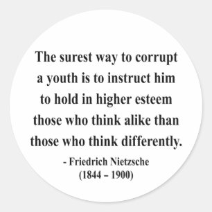 Sticker Rond Citation Nietzsche 2a