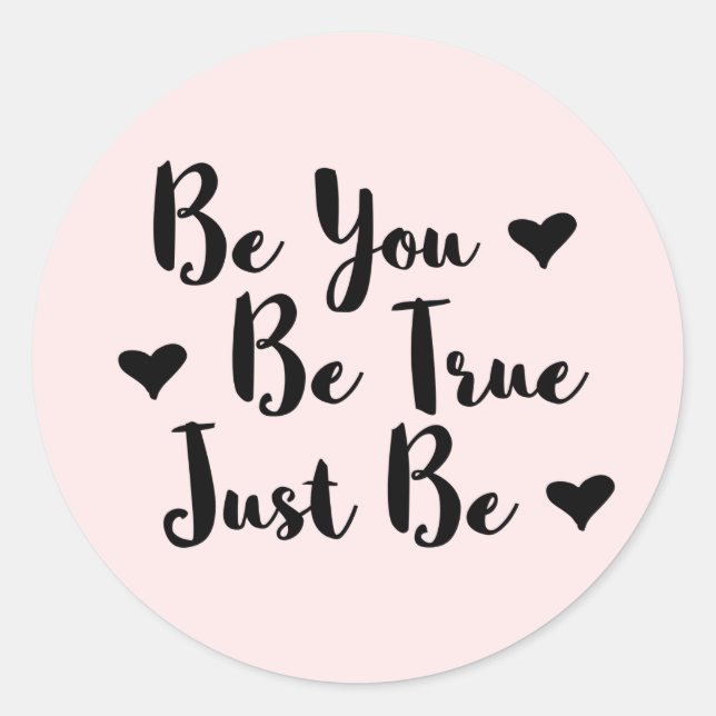 Sticker Rond Citation positive tendance pour être vous-même (Devant)