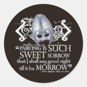 Sticker Rond Citation Romeo & Juliet