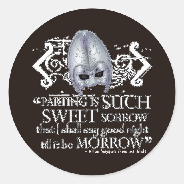 Sticker Rond Citation Romeo & Juliet (Devant)