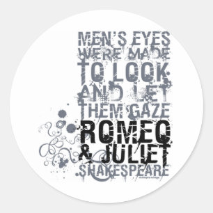 Sticker Rond Citation Romeo & Juliet Men