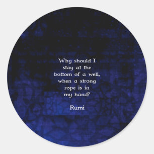 Sticker Rond Citation Rumi Inspiration Take Action