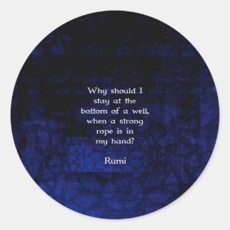 Sticker Rond Citation Rumi Inspiration Take Action
